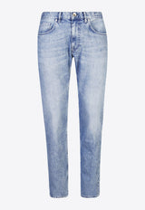 Slim-Fit Jeans with Logo-Patch