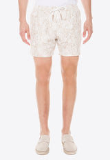 Swim Shorts with Floral-Print