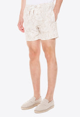 Swim Shorts with Floral-Print