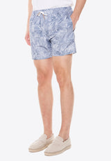Swim Shorts with Floral-Print
