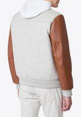 Wool and Leather Bomber Jacket
