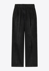 Straight-Leg Washed Jeans