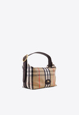 Burberry Checked Top Handle Bag Brown 8119773A2021_SAND_40017590