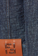 Fendi Denim Cropped Jacket Blue