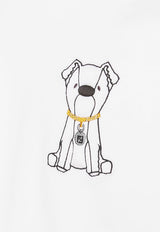 Fendi Logo-Embroidered Crewneck T-shirt White