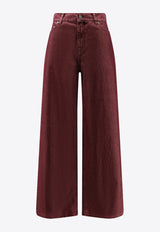 Straight-Leg Washed Jeans