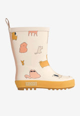 Girls Cats and Dogs Rain Boots