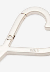 AMI PARIS Ami De Coeur Hook Keyring Silver UKR907369_905
