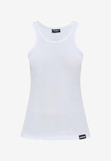 Dsquared2 Logo Patch Ribbed Tank Top White D8D055800_11012