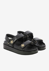 Double-T Flatform Leather Sandals