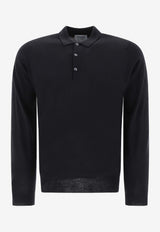 John Smedley Wool Polo Sweater Black BELPERBLACK_36d858b2-921c-42e7-ab0f-b1a52b37a51e