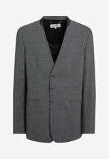 Single-Breasted Wool-Blend Blazer