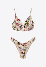 Floral-Printed Bikini Set