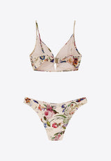 Floral-Printed Bikini Set