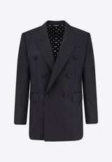 Dolce & Gabbana Double-Breasted Wool Blazer Black