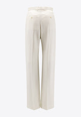 Alexander McQueen Wool Tailored Pants White 858534QJAAC9016_SOFT WHITE_44252116