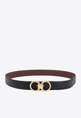 Ferragamo Monogram Leather Belt Black