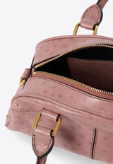 Chloè Bowling Leather Crossbody Bag Pink