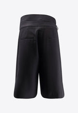 Chloè Buckled Wool Skirt Black