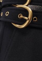 Chloè Buckled Wool Skirt Black