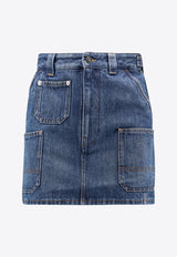 Givenchy Denim Mini Skirt Blue