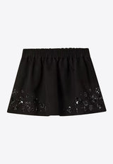 Embroidered Mini Skirt