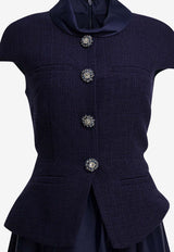 Taffeta Boucle Midi Dress