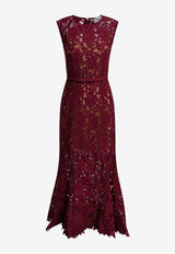 Lace Sheath Midi Dress
