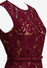 Lace Sheath Midi Dress