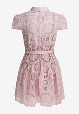 Floral Lace Flared Dress