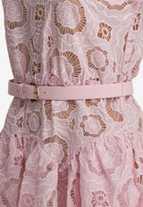 Floral Lace Flared Dress