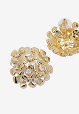 Crystal-Embellished Flowers Earrings