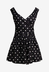 Polka Dot Flared Midi Dress