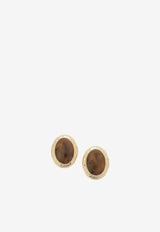 Hammered Oval Earrings