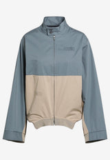 Logo-Embroidered Zip-Up Jacket