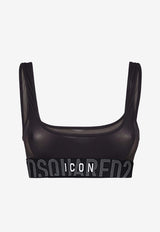 Icon-Motif Bandeau Sports Bra