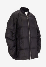 Quilted Down Zip-Up Jacket