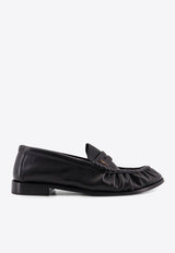 Logo-Plaque Leather Loafers