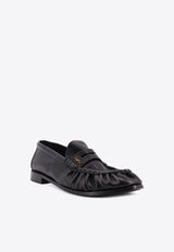 Logo-Plaque Leather Loafers