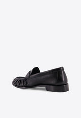 Logo-Plaque Leather Loafers