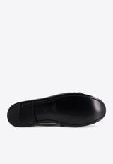 Logo-Plaque Leather Loafers