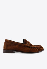 Logo-Plaque Leather Loafers