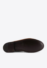 Logo-Plaque Leather Loafers