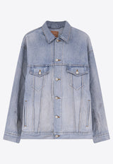 Balenciaga Washed Buttoned Jacket Blue 861410TTWB14009_DIRTY LIGHT BLUE_44824387