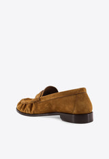 Logo-Plaque Leather Loafers