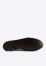 Logo-Plaque Leather Loafers