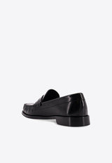 Logo-Plaque Leather Loafers