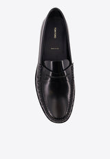 Logo-Plaque Leather Loafers