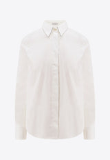 Brunello Cucinelli Logo-Embroidered Buttoned Shirt White M0091MA606C159_White_40000200