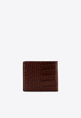Bi-Fold Crocodile-Print Wallet